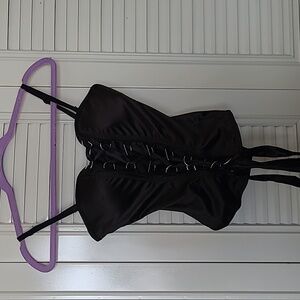 Spirit Womens black lace up corset size M